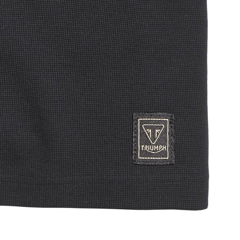 Bettmann Long Sleeve Waffle Tee Jet Black / Bone - Image 3