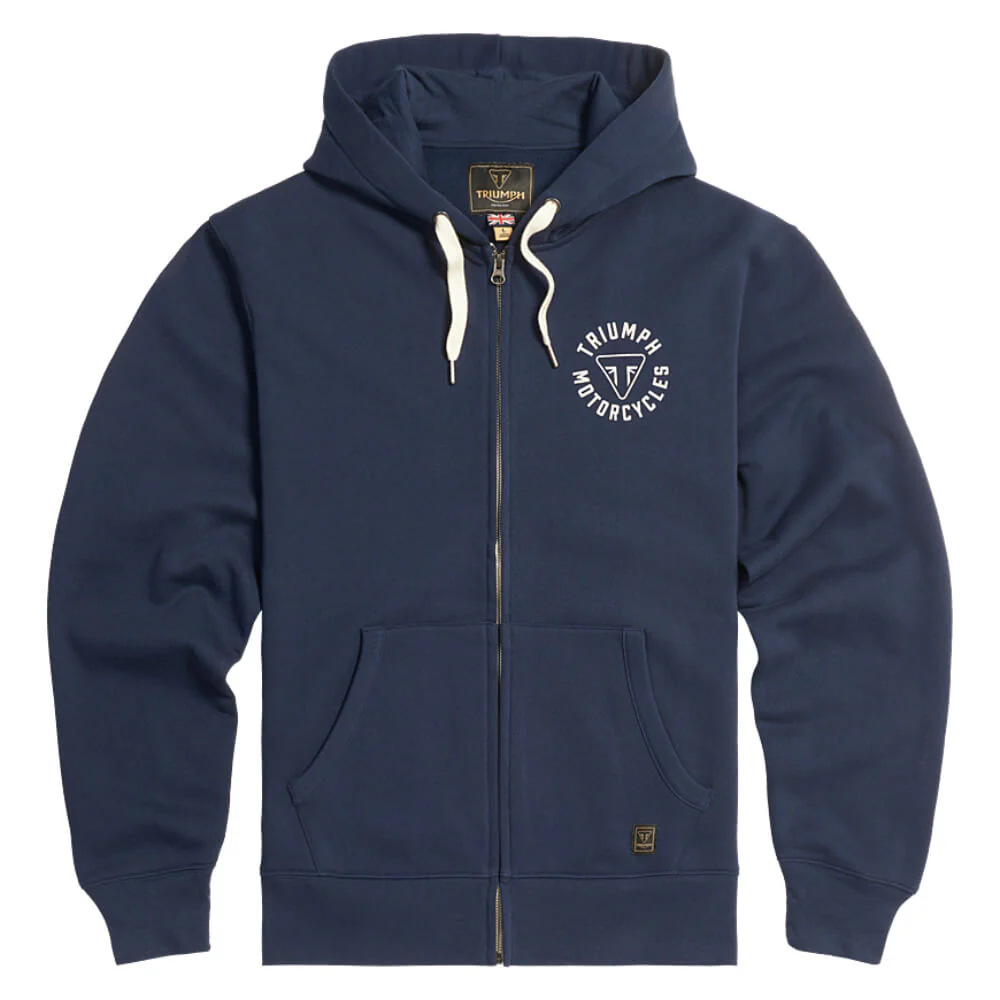 Digby Full Zip Hoodie Navy / Bone