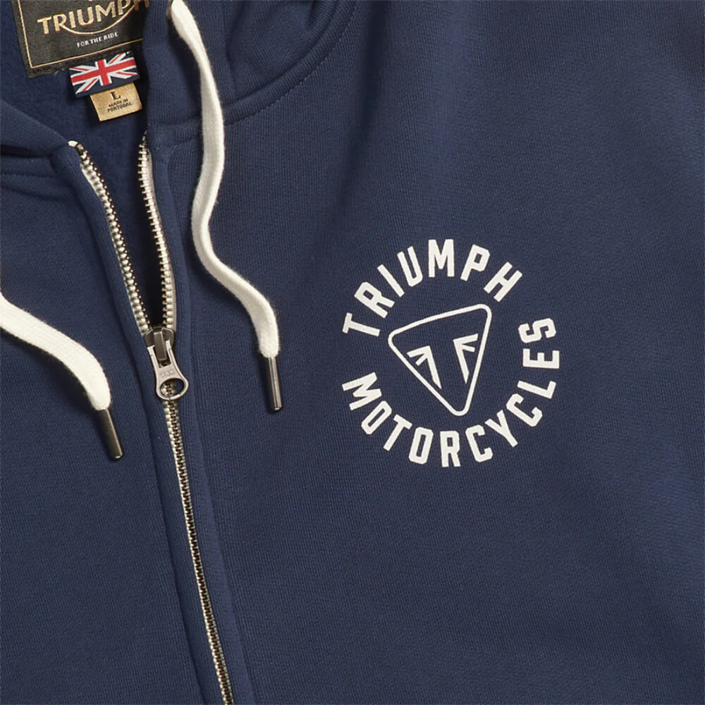 Digby Full Zip Hoodie Navy / Bone - Image 2