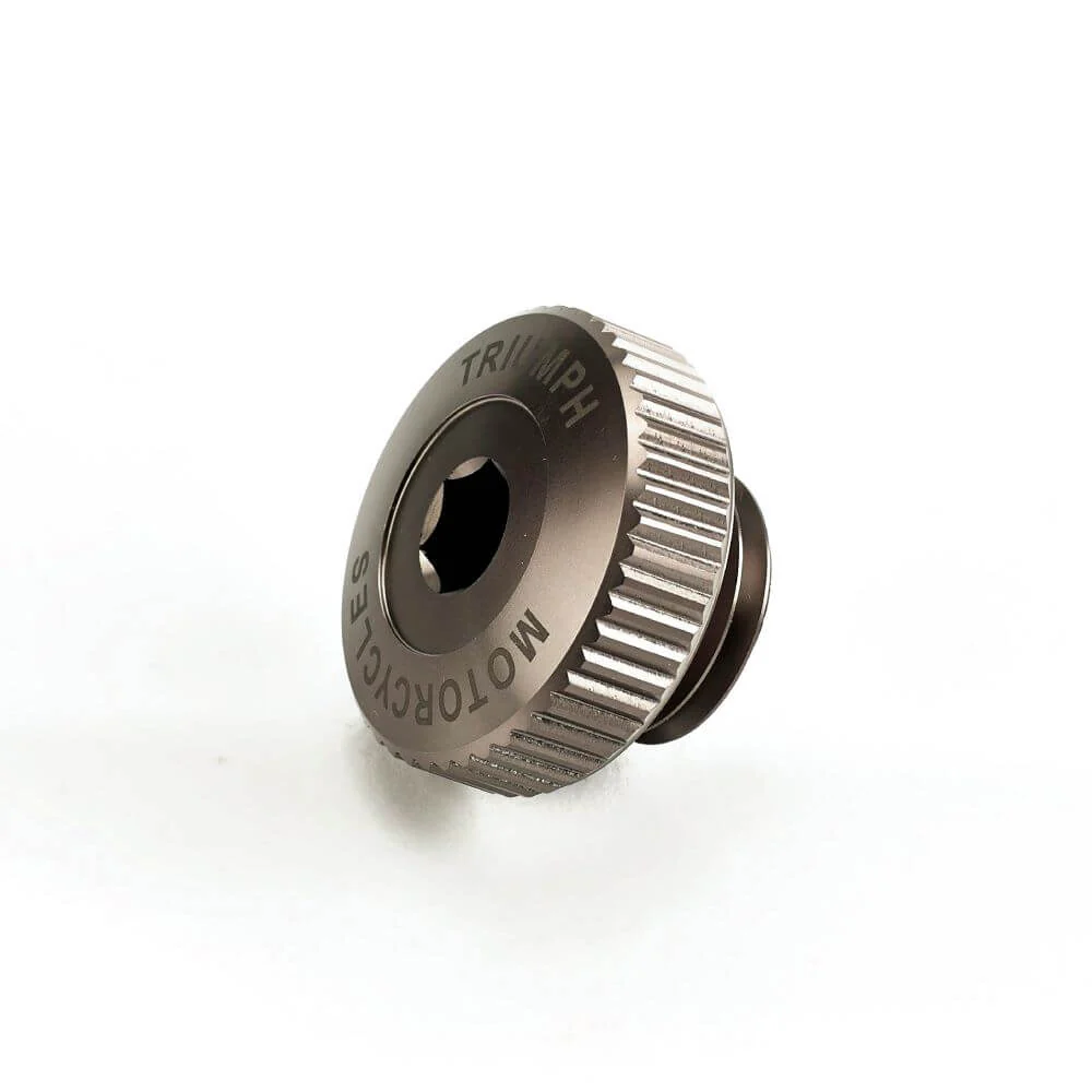 Machined Oil Filler Cap Gunmetal Anodised A9610240