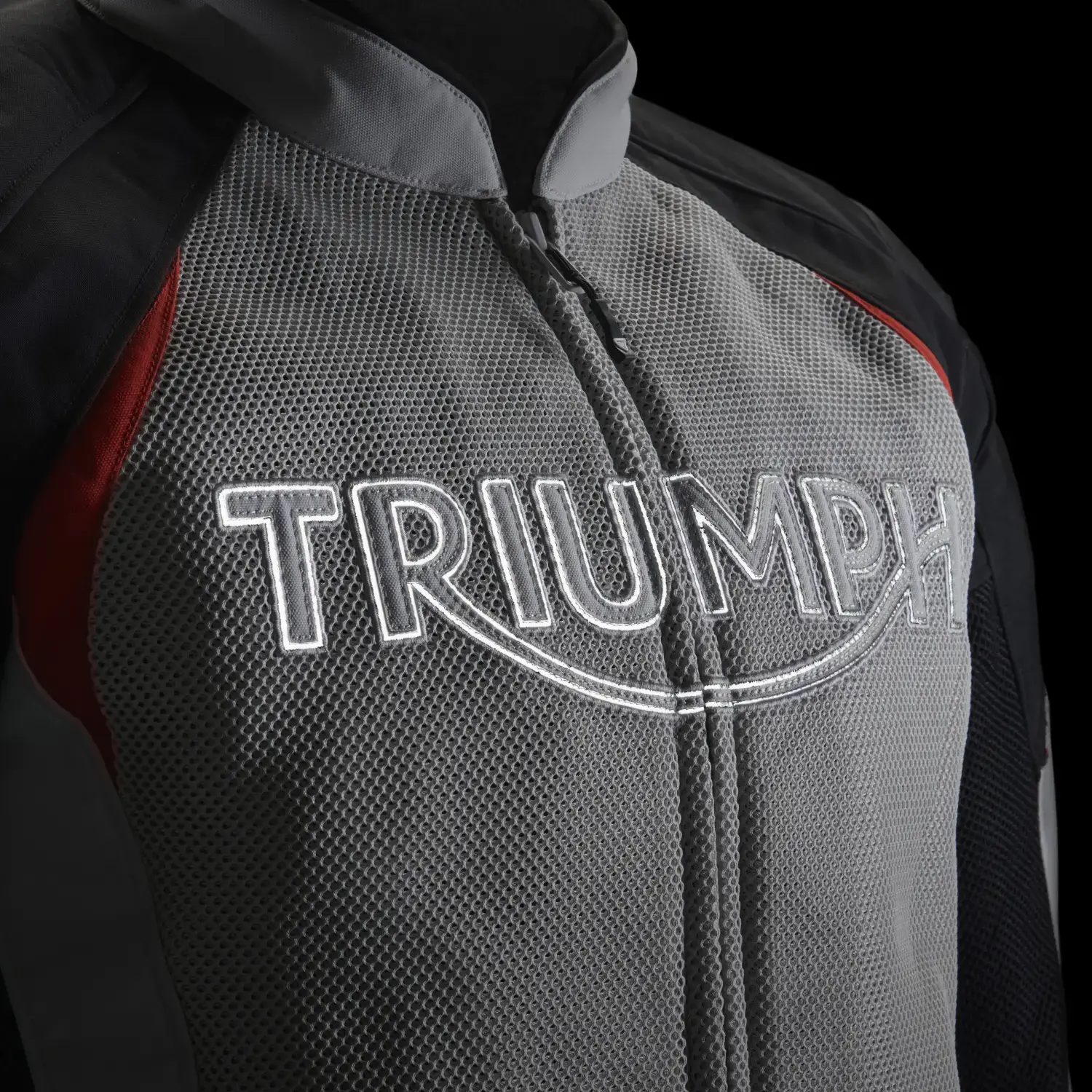 Triple Sports Mesh Jacket Black / Grey / Red - Image 10